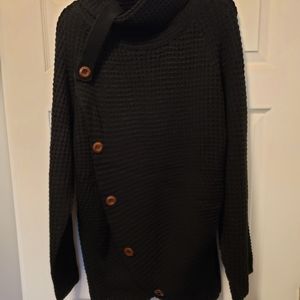 Black Button Sweater XXL